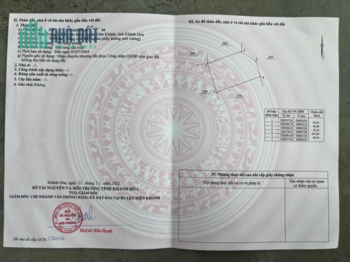 Đất 1,2hecta có sẵn trại view Hồ Am Chúa,Diên Điền