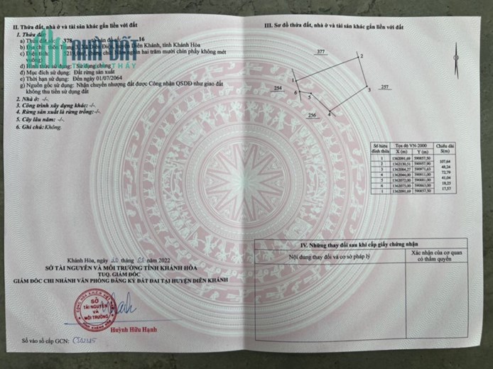 Đất 1,2hecta có sẵn trại view Hồ Am Chúa,Diên Điền