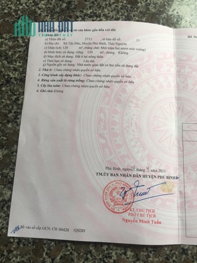 Do nhu cầu Ko sử dụng mặt khác đang cần tiền trả nợ nên quyết định sang nhượng lại lộ đất đã có thổ
