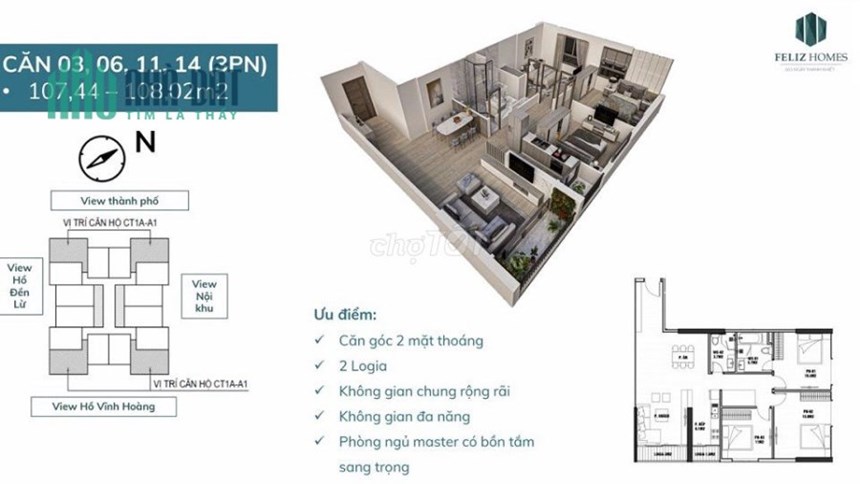 Cần bán căn hộ chung cư cao cấp dự án Feliz Homes Hoàng Mai