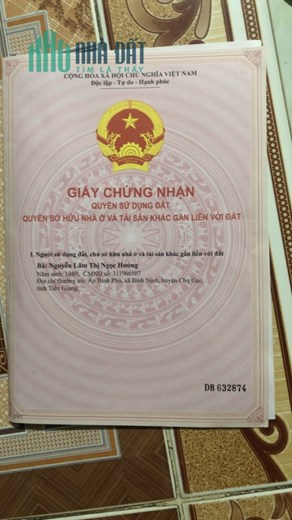 CHÍNH CHỦ Cần Bán Gấp Căn Nhà  Vị Trí Tại  Huyện Gò Công Tây, Tỉnh Tiền Giang