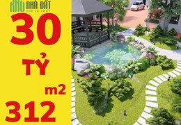 Biệt Thự Sân Vườn Ven Sông, 312m2, 2 tầng, 18m x 23m, Giá 30 Tỷ, ngay KDC Trung Sơn