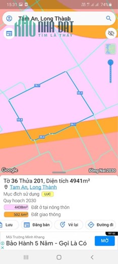 Chính chủ cần bán gấp lô đất ở Huyện Long Thành, Tỉnh Đồng Nai