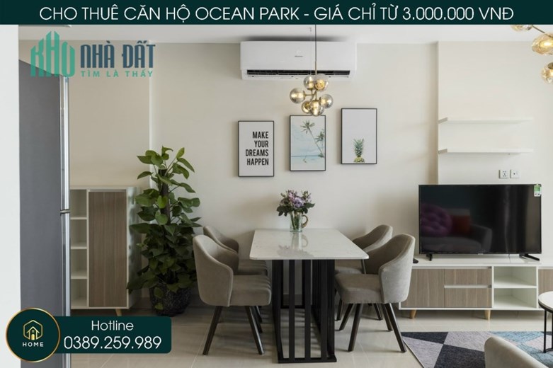 CHO THUÊ CHUNG CƯ OCEAN PARK, LIÊN HỆ 0389.259.989