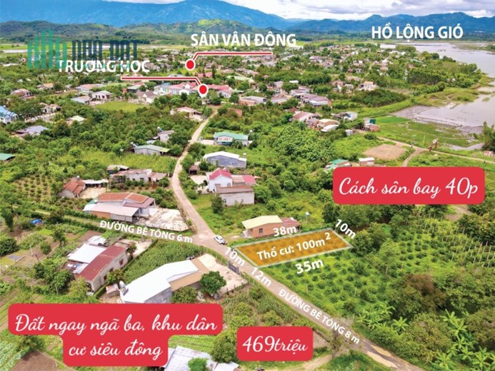 Bán Đất Đăk Lăk, Gần Chợ, Gần Khu Dân Cư, Trường Học 380m2, Full Thổ, SHR, Chỉ 4...