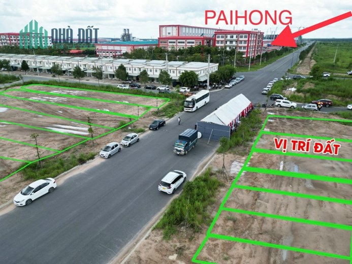 Đất nền đối diện côngty Paihong đang hoạt động giá 9,2tr/m2