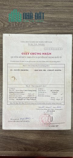 Chính chủ cần bán gấp căn chung cư 75.71m2 ngay tại quận 1