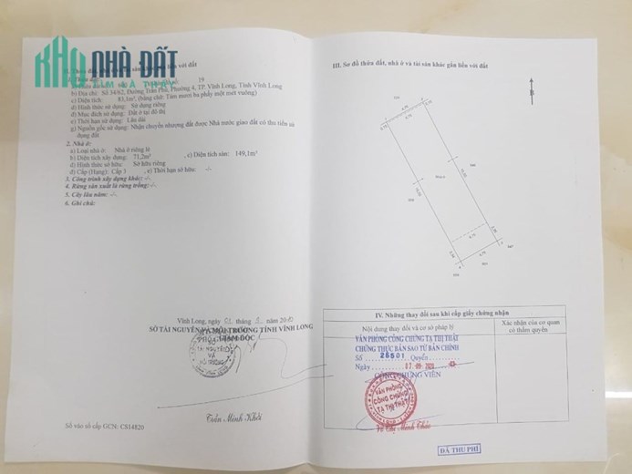 CHÍNH CHỦ cần bán nhanh căn nhà 1 trệt 1 lầu tại khóm 6, P.4, TP Vĩnh Long