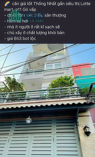 🔥🔥Chính chủ cần bán nhà đẹp , Đường Thống Nhất p11 , quận Gò Vấp

🔘Diện tích 4x15m . Nhà 1 trệt,