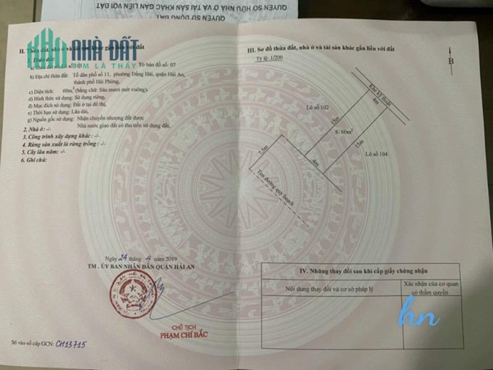 Bán đất mặt đường Tuyến 2 Lê Hồng Phong Lô 11, 60m, GIÁ 4.3 tỉ cực đẹp