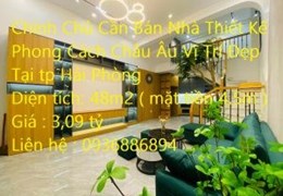 Chính Chủ Cần Bán Nhà Thiết Kế Phong Cách Châu Âu Vị Trí Đẹp Tại tp Hải Phòng