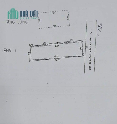.Nhà Trần Cao Vân gần Lê Độ, 40m2, C4 lửng đúc, 1.79 tỷ