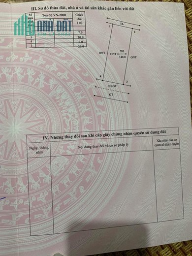Chính chủ cần bán lô đất thuộc Khu 6 – Xã Sơn Cương – Huyện Thanh Ba – Tỉnh Phú Thọ.