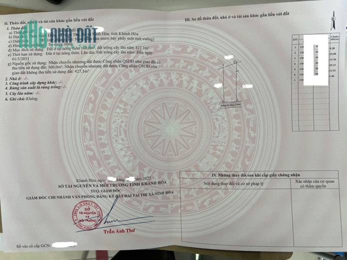 Bán đất nền Vân phong giá cắt lỗ, hơn 587m2 tại Khánh Hòa