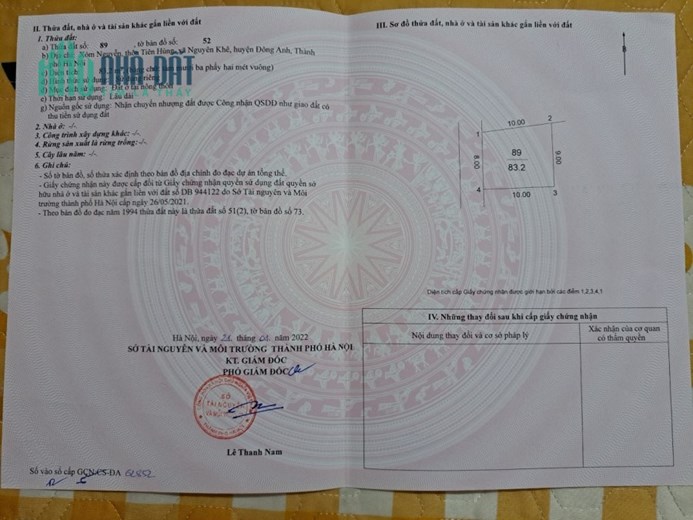 Bán đất Nguyên Khê – 41m2 – Đường thông ô tô – Nhỉnh tỷ 3
