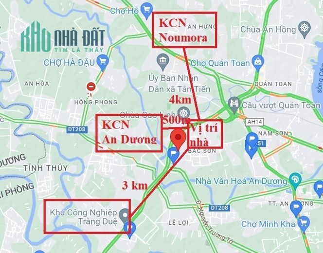 Bán 3 căn nhà giá rẻ chỉ 1.35 tỉ nhà 2.5 tầng 2 pn tại Bắc Sơn An Dương ven KCN