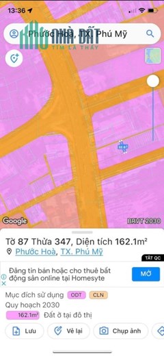 CHÍNH CHỦ bán đất vị trí đẹp tại Phước Hòa, TX Phú Mỹ, BRVT