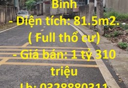 Sở Hữu Ngay Lô Đất Vị Trí Đắc Địa Tại Phường Bắc Sơn, Tp Tam Điệp, Ninh Bình