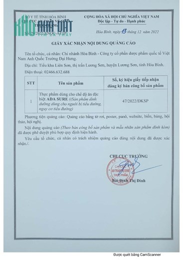 Gửi Cô Chú Anh Chị thêm thông tin về đài truyền Hình Trung Uơng Việt Nam VTC mời ADA SURE