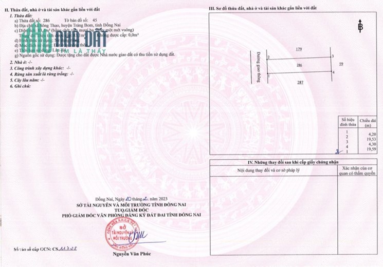 ĐẤT SÂN VƯỜN BIỆT THỰ TRẢNG BOM - ĐỒNG NAI GIÁ 950TR SHR