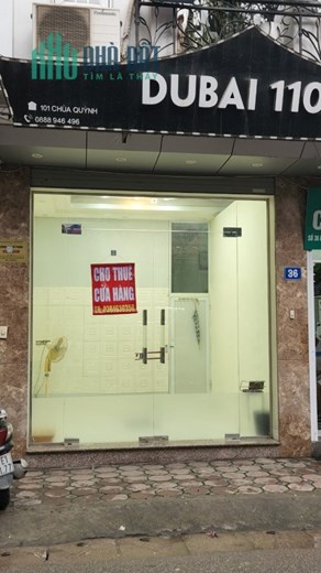 Chính chủ cho thuê cửa hàng tầng 1, số 36 phố Chùa Quỳnh, Hai Bà Trưng, Hà Nội
