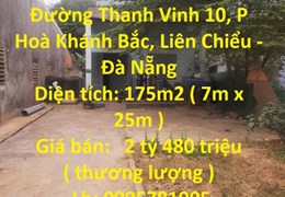 CHÍNH CHỦ BÁN ĐẤT - TẶNG NHÀ Vị Trí Đẹp Tại Đường Thanh Vinh 10, P Hoà Khánh Bắc, Liên Chiểu - Đà