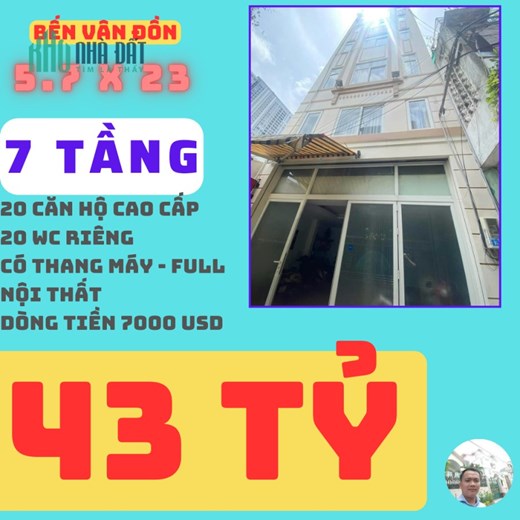 Bán CHDV dòng tiền 250tr/tháng - Full phòng - Thang máy - Đường 5m xe hơi tới nhà