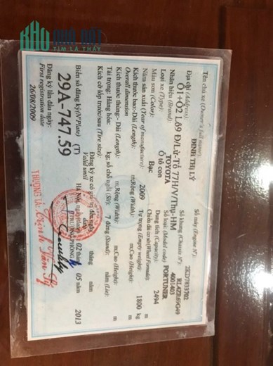 Bán xe Toyota Fortuner 2.5G 2009 Phố đại lâm Lạng Giang Bắc Giang