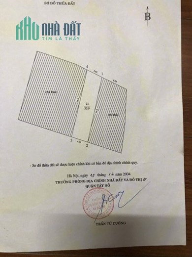 Bán đất ngõ 38 Xuân La, 56m2. LH: Địa Thủy Sư Trần Thọ 0906299843