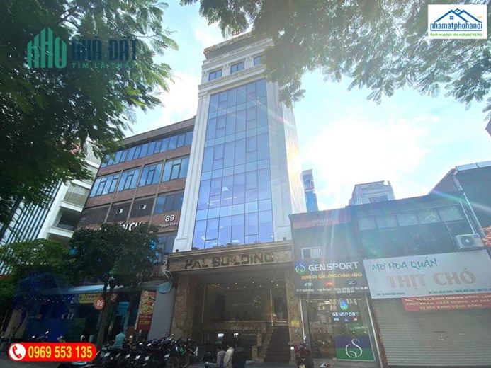 Cho Thuê Tòa Văn Phòng 9 Tầng Mặt Phố Nguyễn Khang. DT 120m2. Mt 8m.Giá 8000USD
