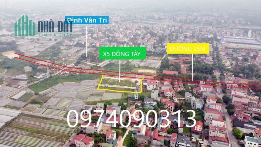 Bán đất 83,58m đấu giá X5 Đông Tây Vân Nội Đông Anh đường 25m kinh doanh