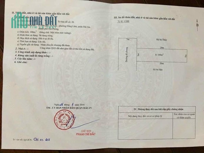 Bán gấp Lô đất phân lô 162 Trung Lực , diện tích 100m, đường nhựa, GIÁ 48 tr/m