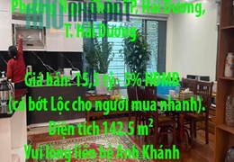 Bán căn góc siêu vip 142,5m2 mặt Nguyễn Đổng Chi, Phường Ngọc Châu,TP, Hải Dương,T. Hải Dương