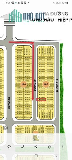 HH 2%  Bán Lổ lô đất Long Hậu Nam Sài Gòn. DT 5x18m Giá 2 tỷ 390 tr