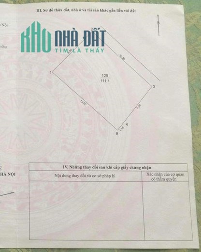 BÁN NHÀ 3 TẦNG CŨ PHỐ VÕNG THỊ 111M2 MT 12,5M GIÁ 11 TỶ