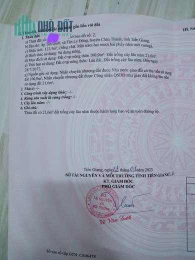 CHÍNH CHỦ KẸT TIỀN CẦN BÁN GẤP 4 NỀN XÃ TÂN LÝ ĐÔNG, CHÂU THÀNH, TIỀN GIANG
