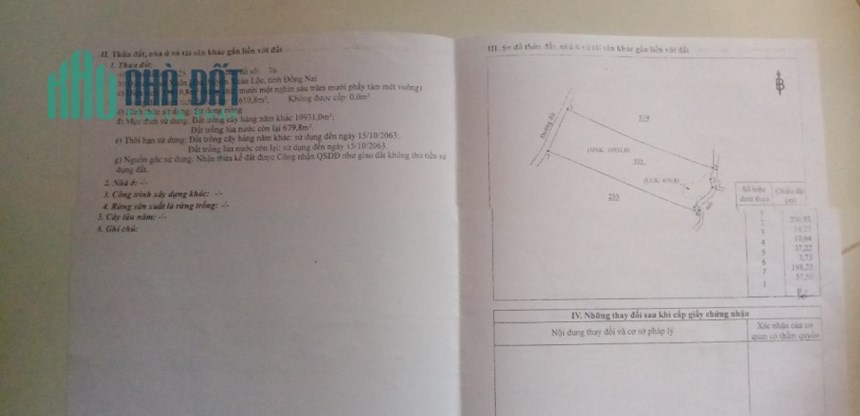 Bán 11610,8m2 đất xã Xuân Hòa, Xuân Lộc, Đồng Nai, giá đầu tư