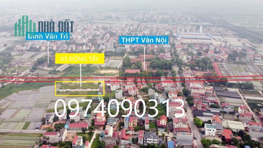 Bán đất đấu giá X5 Đông Tây Vân Nội Đông Anh đường 25m kinh doanh