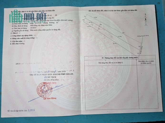 Cần Bán Gấp Lô Đất Đẹp Phường 3- TP Tân An - Long An