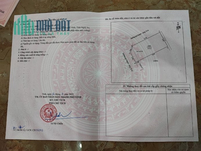 BÁN 175,5M2 THỔ CƯ XÃ HƯNG ĐÔNG, SĐCC, 3.3 TỶ. LH:0849463234, 0941416319