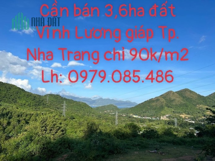 Cần bán 3,6ha (36,165,6m2) đất rừng sản xuất giáp Nha Trang chỉ 90.000 vnd/m2 sổ đỏ trao tay.