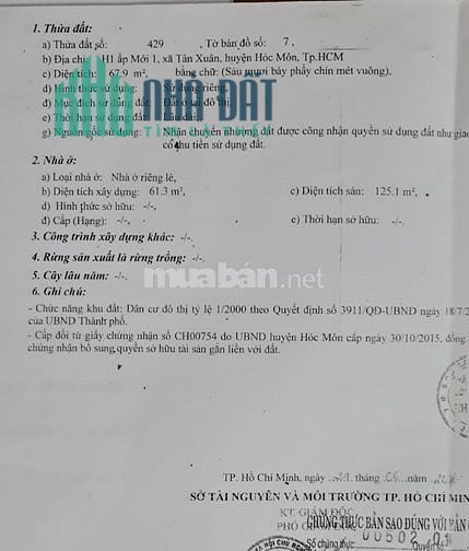 Chính chủ Cần bán dãy nhà trọ gấp, giá chỉ 3tỷ7 tại H1 Ấp Mới 1, Đường Tân Xuân 3, Xã Tân Xuân,