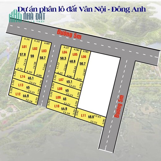 Bán lô góc 59m đất Xóm Nhì, Vân Nội, Đông Anh đường thông ô tô.