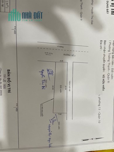 Bán đất MT Đường số 3, Trường Thạnh, tp. Thủ Đức: 311m2, giá 9,9 tỷ.