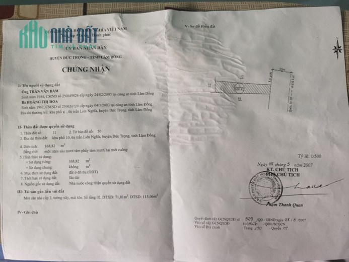 Chính Chủ Cần Bán Gấp Căn Nhà tại Thị Trấn Liên Nghĩa ,Đức Trọng, Lâm Đồng