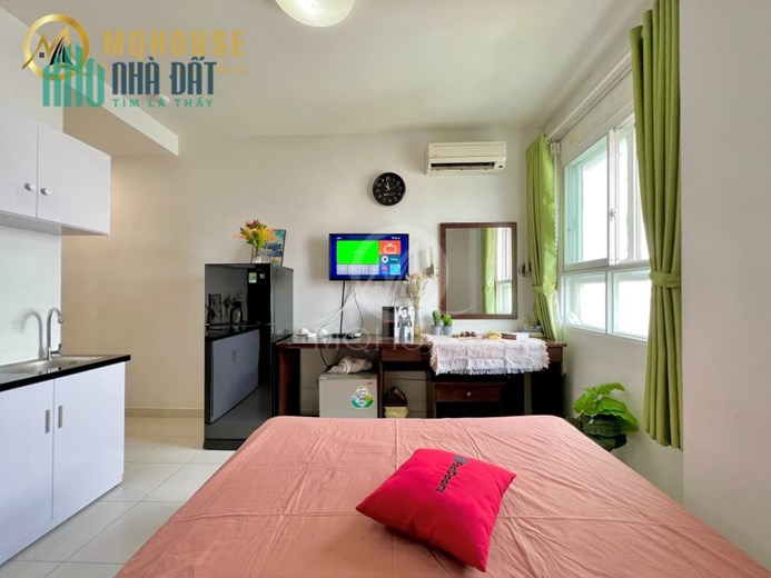 Cho thuê Căn hộ Full NT, thoáng mát xinh xắn  gần CV Hoàng Văn Thụ
