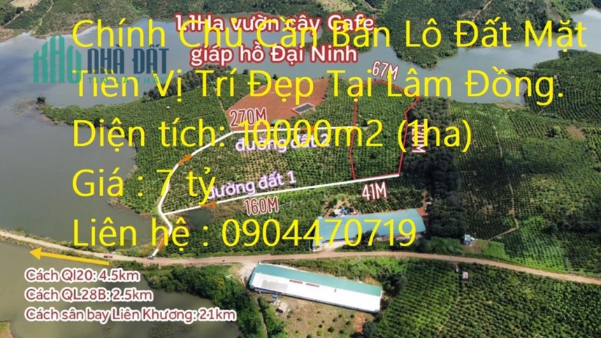 Chính Chủ Cần Bán Lô Đất Mặt Tiền Vị Trí Đẹp Tại Lâm Đồng.