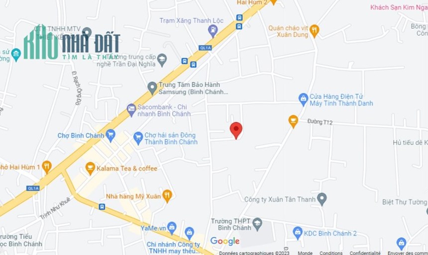 BÌNH CHÁNH, BÁN ĐẤT THỔ CƯ, DT 12x20m 300m2, CHỈ 4.75 TỶ