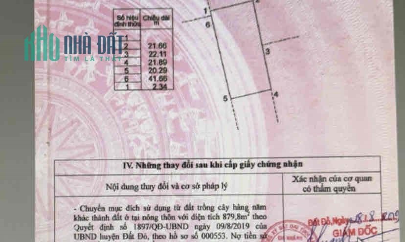 Chính Chủ Bán Đất Thổ Cư Sổ Hồng Riêng MT Ngay KCN Long Thọ