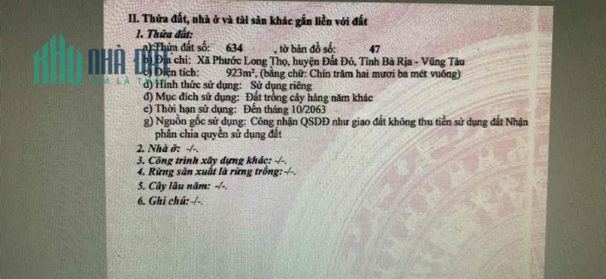 Chính Chủ Bán Đất Thổ Cư Sổ Hồng Riêng MT Ngay KCN Long Thọ